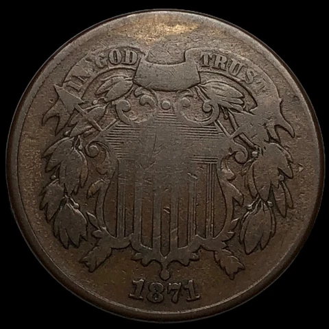 1871 2 Cent Piece  J9007 Cover