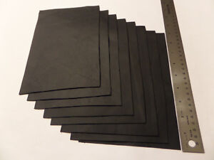 Upholstery Leather Scrap 6 x 9 inches Black 1 Piece