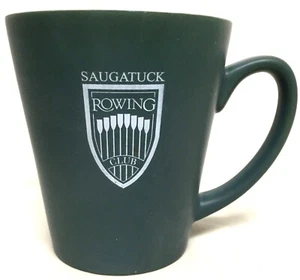 SAUGATUCK ROWING CLUB AMAZING GREEN COFFEE CUP MUG WHITE CREST EUC - Picture 1 of 6