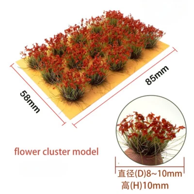 Multicolor Season Wildflower Clusters HO/OO Scale Miniatures Garden Plant Model - Image 1 of 4