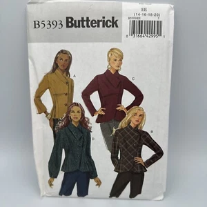 Butterick B5393 EE 14-16-18-20Misses Fitted Lined Jacket Princess Seam New Uncut - Bild 1 von 2