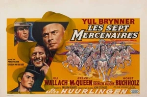 Historic The Magnificent Seven 1960 Movie Advertising Postcard - Bild 1 von 2