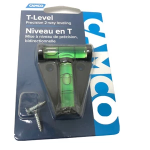 Camco Leveling Screw-Mounted T Level - Front-to-Back Side-to-Side RV 25543 Green - Bild 1 von 4