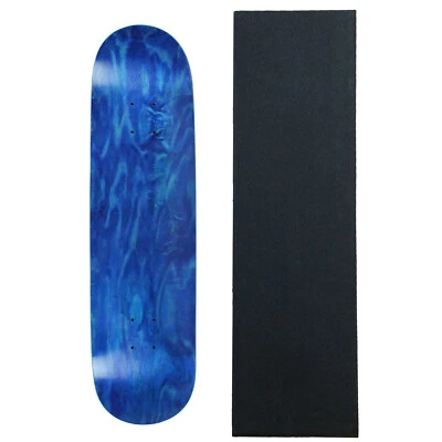 MOOSE Blank SKATEBOARD DECK 8 BLUE Skateboards With Black Diamond Grip - Image 1 of 3