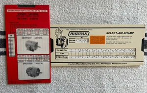 Motores revestidos GE Tri 55 de colección y gráficos de diapositivas Horton Select-Air-Champ - Imagen 1 de 12