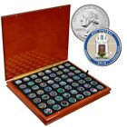 National Park Quarter Colorized Complete set in Wood Display Box (2010-2021) - A