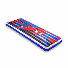 Living iQ Inflatable Jr Twin Travel Size Kids Air Bed Mattress, Marvel Spiderman