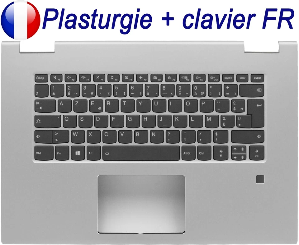 Plasturgie + Clavier Français AZERTY pour LENOVO Yoga 730-15IKB / 730-15IWL - Photo 1/1