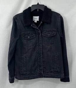 Old Navy Damen Jeansjacke schwarz mittel gefüttert guter gebrauchter Zustand - Bild 1 von 4