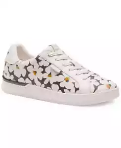 COACH Women's Lowline Floral Leather Low-Top Sneakers Size 6.5 NIB - Picture 1 of 5