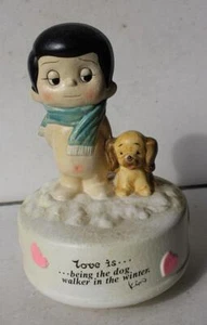 Love Is Comic Strip Kim Casali Love Is Being The Dog Walker Composite Music Box - Picture 1 of 1
