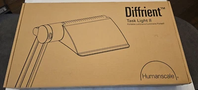 Humanscale Diffrient Task Light II Dual Arm Desk Lamp Silver DA2 Silver Clamp - Image 1 of 4
