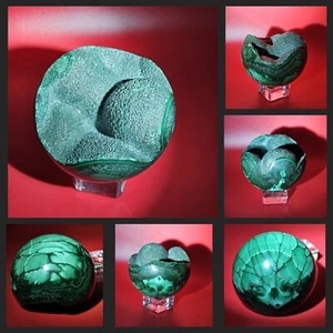 Glänzende natürliche Malachit Quarz Druzy Kugel Kristall Sammlung Heilung 1+ Pfund - Bild 1 von 20