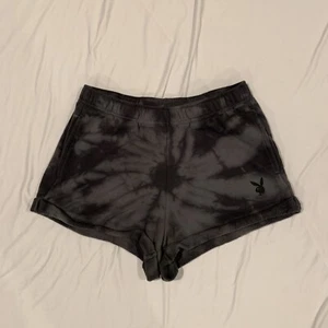 Playboy By PacSun Lounge Shorts Adult M Fleece Sweatshorts Gray Tiedye Cuffed - Picture 1 of 6