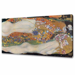 Gustav Klimt I serpenti d'acqua II Riproduzione Tela Moderna Stampa Arte da parete - Foto 1 di 7