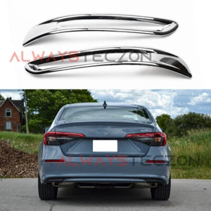 Chrome Rear Fog Light Cover Trim Accessories For Honda 11th Gen Civic 2022-2025 - Picture 1 of 7