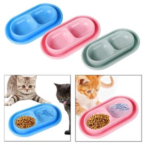 Cat Food and Water Bowl Set Ants Away Nonslip Outdoor Pet Double Bowl Cat - Picture 1 of 28