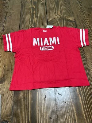 Sugar & Jade Tween Girls Graphic T-Shirt Crew Neck Oversized Large Miami Florida - Image 1 of 4