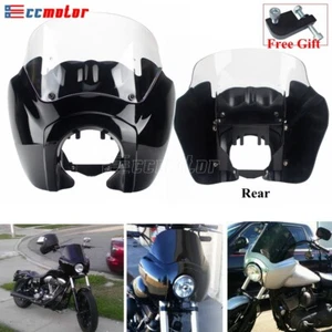 For Harley Dyna FXDB Street Bob 2006-2017 Front Headlight Fairing w/ Windshield - Picture 1 of 10