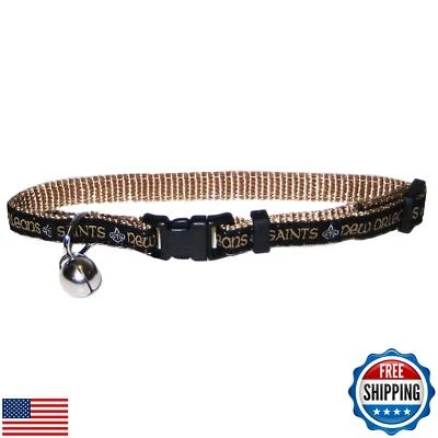 NFL CAT Collar New Orleans Saints Satin Cat Collar Football Team Collar for D - Image 1 of 4