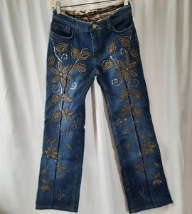 Roberto Cavalli Nieten Stretch Jeans - Vintage Low Rise 30/28 - Italy - Bild 1 von 6