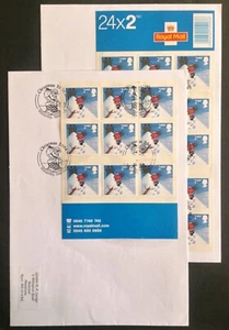 GB 02/11/2004 Christmas 24x2nd Retail Stamp Booklet on 2 Covers, Winterley S/H/S - Picture 1 of 3
