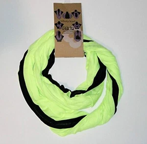 Feria Infinity Multiloop Scarf Black And Yellow Brand New - Picture 1 of 3