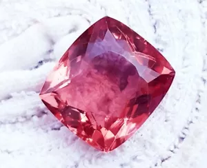 Quarzo brasiliano trasparente certificato 37,60 ct che cambia colore pietra preziosa sfusa - Foto 1 di 9