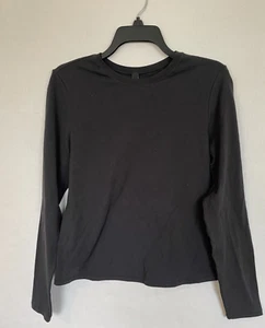 SKIMS BAUMWOLLJERSEY LANGARM TSHIRT IN RUß DAMEN GRÖSSE XL XLARGE NEU - Bild 1 von 2