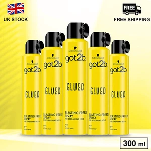 Got2B Schwarzkopf Glued Blasting Freeze Hair Spray for Screaming Hold 300ml - Picture 1 of 11