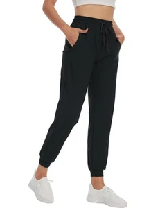 Women's 36" Tall Inseam Joggers Lightweight Sweatpants Zipper Pockets Athleti... - Picture 1 of 9