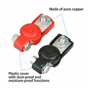 High Quality Battery Terminal SAE 2pcs Accessory DIN Negative+Positive - Picture 1 of 12
