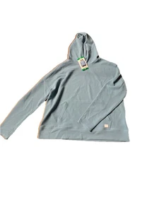 Womens Hoodie Blue Knit Long Sleeves Drop Shoulder Pocket Size XL. BS - Picture 1 of 2