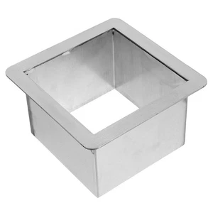 Arbeitsplatte Einbau Edelstahl Mülleimer Rund Eingebettet Abfallschacht Deckel - Bild 1 von 12