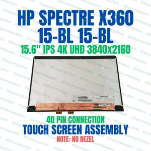 Assemblage écran tactile LCD HP Spectre x360 15-BL012DX 15-BL075NR 15,6" 4K UHD - Photo 1/6