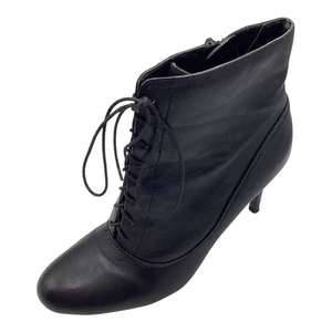 Autograph Womens Black Leather High Heel Lace Up Ankle Boots Size UK 7.5 Used - Picture 1 of 9