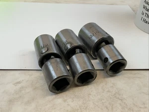 Zócalos SAE universales 6pt 1/2 Drive Flex de 3 piezas sin marca, 1/2, 11/16, 13/16 pulgadas. - Imagen 1 de 4
