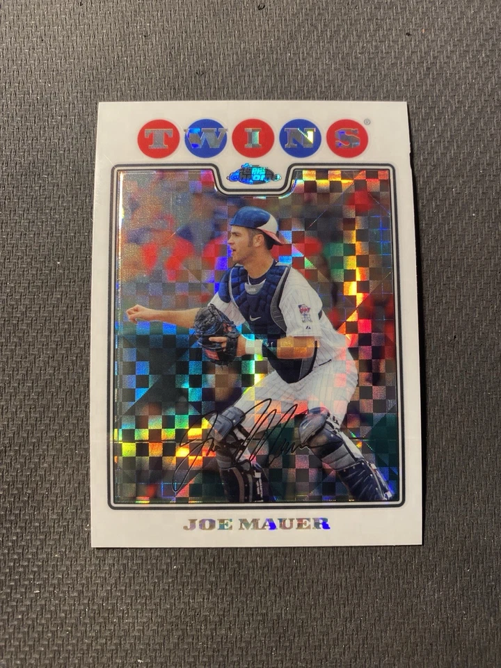 Joe Mauer 2008 Topps Chrome X-fractor Parallel Minesota Twins - Image 1 of 2