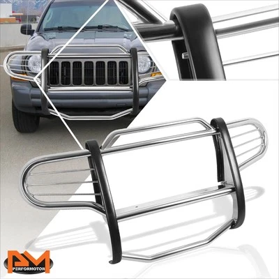 For 02-07 Jeep Liberty KJ S.S Front Bumper Brush Grille Guard Protector Chrome - Image 1 of 4