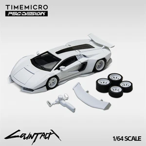 Time Micro x PSC DESIGN 1:64 Countach versión “V” Coche mecánico PSC blanco - Imagen 1 de 4