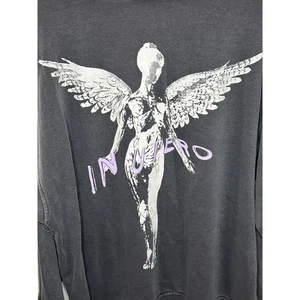 Nirvana In Utero Oversized Crew Neck Sweatshirt Angel Graphic Grau L - Bild 1 von 5