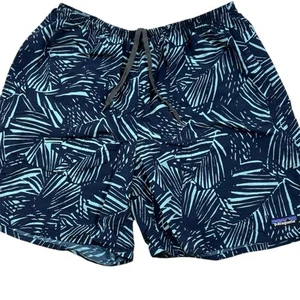 Patagonia Baggies Shorts Mens Large Mesh Lined All Over Print Blue Outdoor - Picture 1 of 9