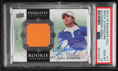 2014 Exquisite Collection Swatch Ariya Jutanugarn PSA 10 GEM MT Rookie Auto RC - Image 1 of 2