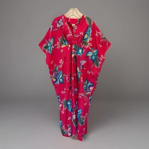 Vintage Royal Creations Hawaii Mumu Kaftan Maxikleid Damen Einheitsgröße Rosa - Bild 1 von 8