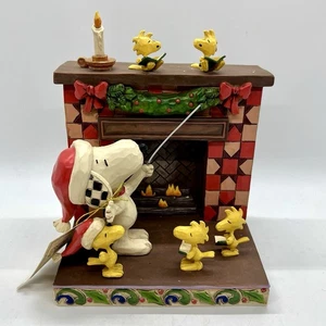 Jim Shore Peanuts Weihnachten Kaminlieder Snoopy Woodstock 6002772 Neu im Karton - Bild 1 von 7