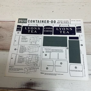 PECO Containers-OO #R-66JL Lyons Tea , 4mm / OO GAUGE, Card Kit. - Picture 1 of 2