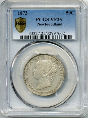1873 Newfoundland 50 Cents - Very Fine, PCGS VF25 - Image 1 of 2