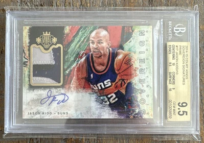 2014-15 Court Kings Jason Kidd Sovereign Signatures Game Used Auto Patch BGS 9.5 - Image 1 of 4