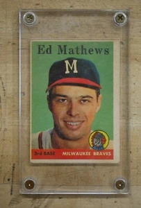 1958 Topps Baseball Card #440 ED MATHEWS MILWAUKEE BRAVES BASEBALL CARD - Picture 1 of 4