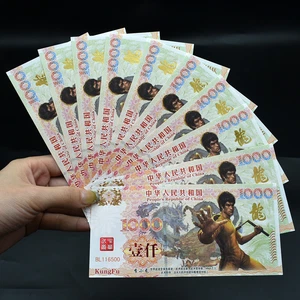 10pcs Bruce Lee Banknotes 1000 Dollars Paper Money Kungfu Master UV Security - Picture 1 of 7